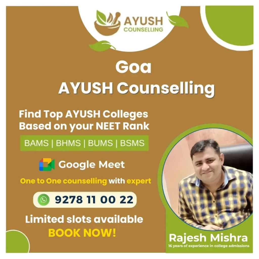 Goa AYUSH Counselling 2025