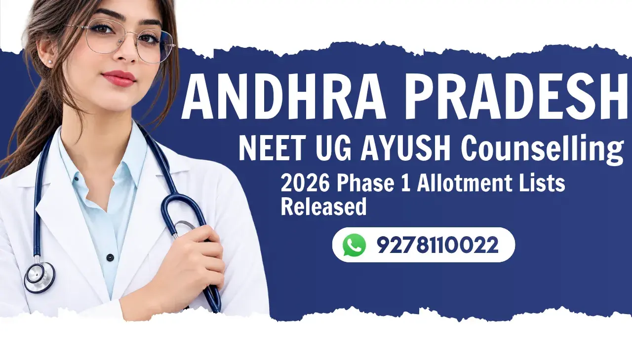 AP NEET UG AYUSH Counselling 2026 Phase 1 Allotment Lists Released